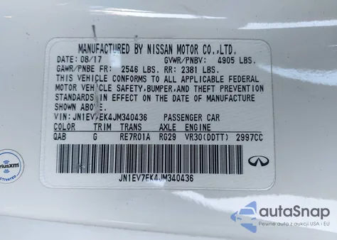 2018 Infiniti Q60 3.0T Luxe from USA, damaged, VIN JN1EV7EK4JM340436